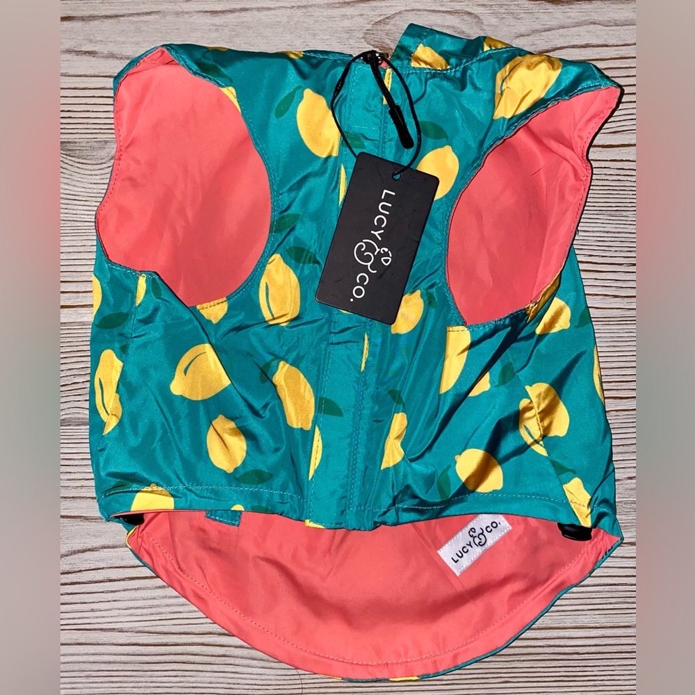 LUCY & CO • Lemon Reversible Raincoat • Large